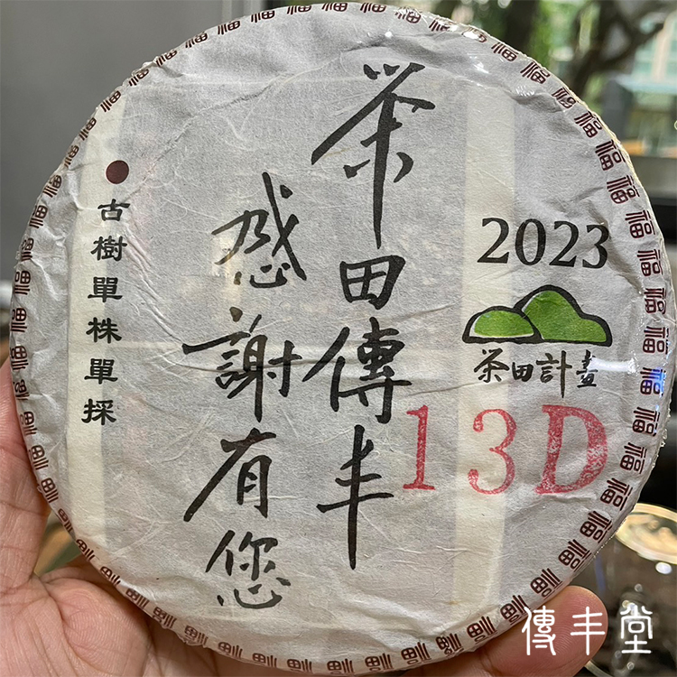 2023年 單株古樹青餅(香竹箐古樹-編號13D)